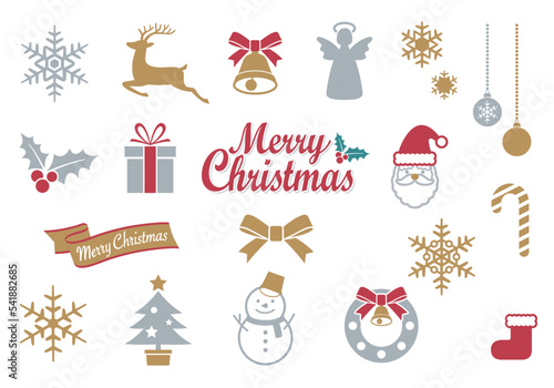クリスマス　アイコンセット　イラスト