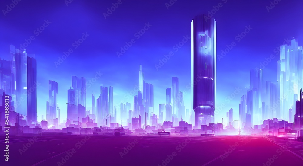 近未来の高層ビル街