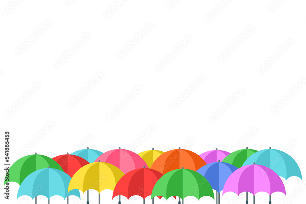 Colorful Umbrella isolate on transparent background. Stock Illustration ...