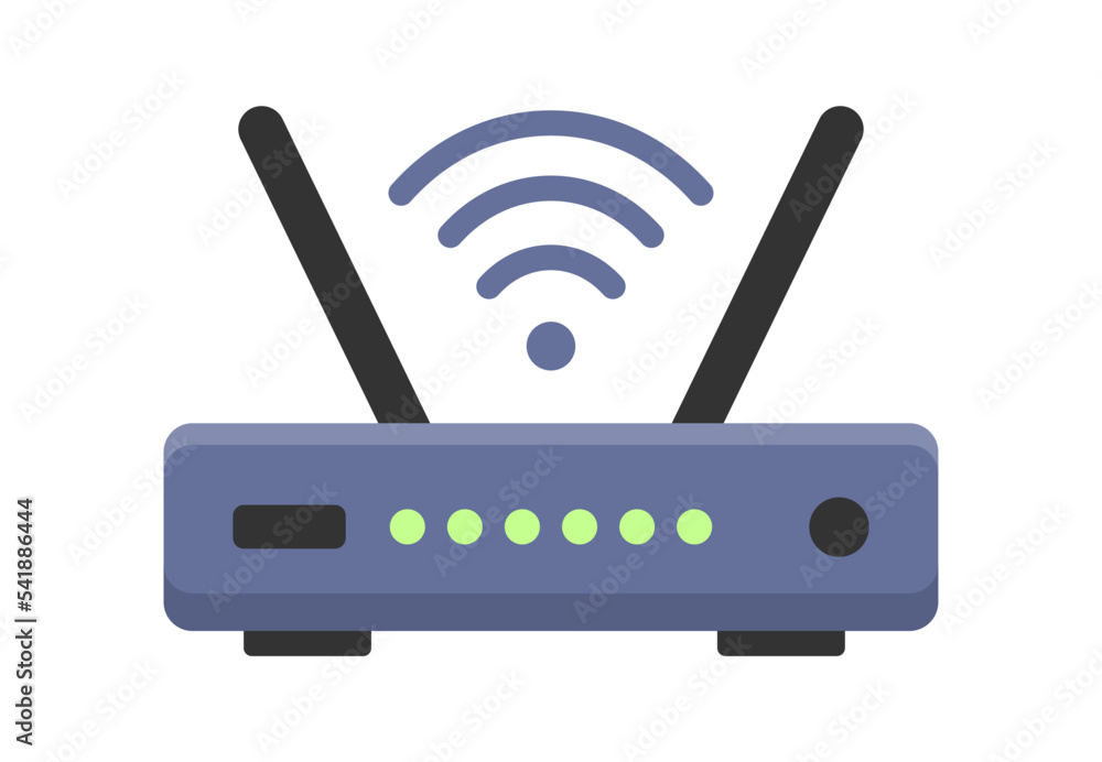Wifi Router Icon. Internet service wireless router. Modem with wifi signal. Vector illustration. Wifi Router Icon. Internet service wireless router. Modem with wifi signal. Vector illustration.
