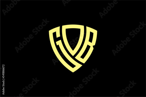GOB creative letter shield logo design vector icon illustration photo
