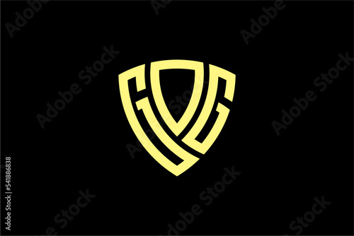 GOG creative letter shield logo design vector icon illustration photo