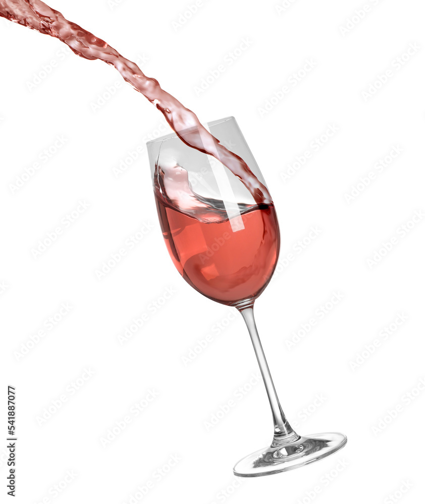 Pouring Delicious Rose Wine Into Glass On White Background Stock Photo pouring-delicious-rose-wine-into-glass-on-white-background-stock-photo