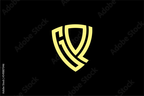 GOL creative letter shield logo design vector icon illustration