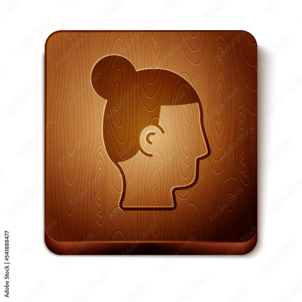 Brown Hairstyle For Men Icon Isolated On White Background Wooden  brown-hairstyle-for-men-icon-isolated-on-white-background-wooden