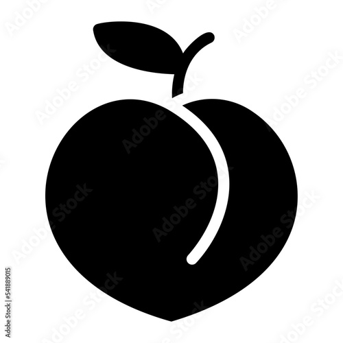 peach glyph icon