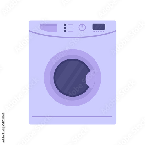 cartoon vector illustration of washing machine isolated