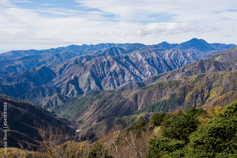 半月山登山道から観る山の風景　栃木県　日光市