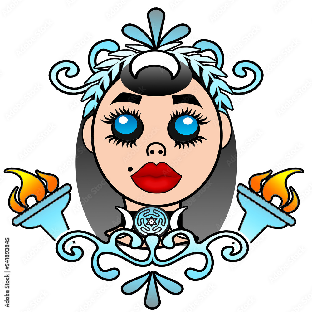 Kawaii Hecate Hekate Moon Goddess Kawaii Hecate Hekate Moon Goddess