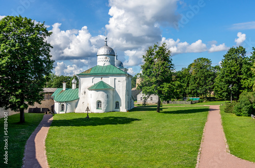 Nikolsky Cathedral on the territory of Izborsk fortress, Izborsk, Pskov region, Russia photo