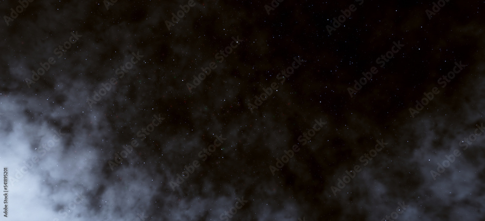 Deep space wallpaper illustration, 3d rendering of nebula