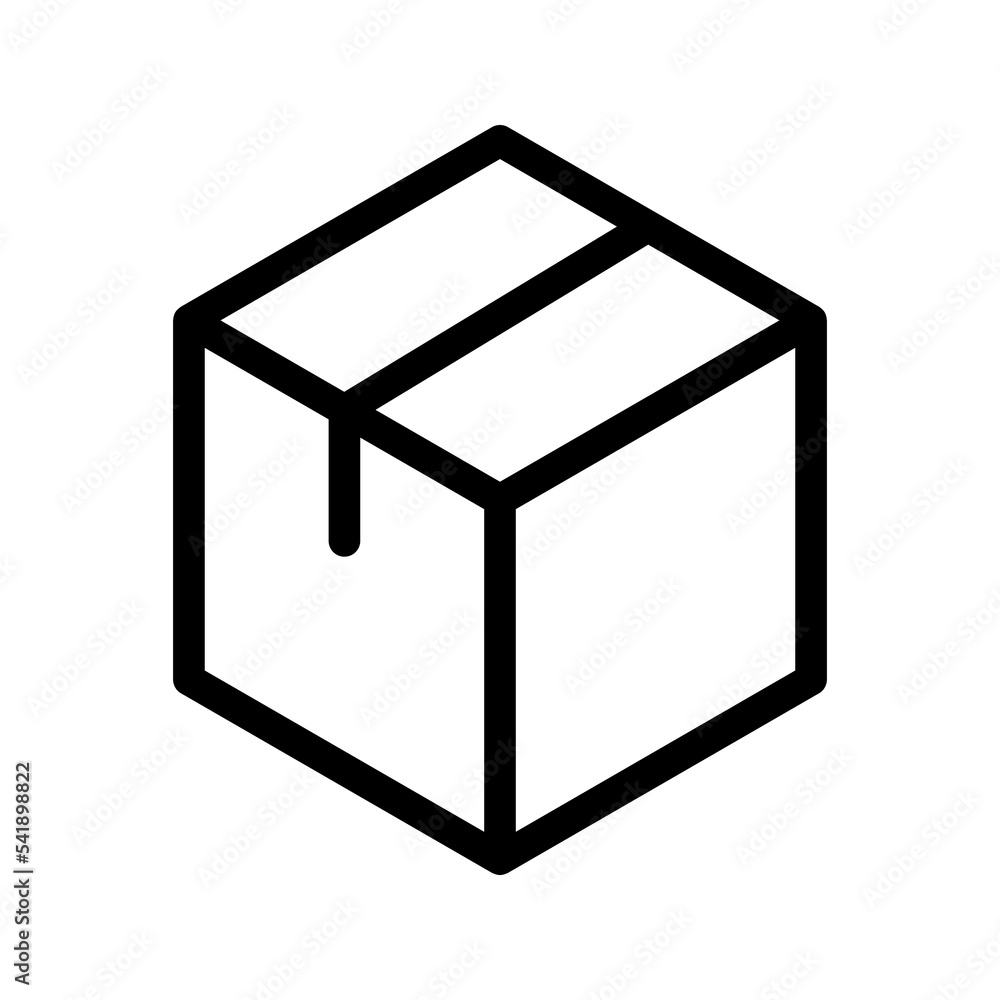 Box icon or logo in modern line style. color editable Box icon or logo in modern line style. color editable