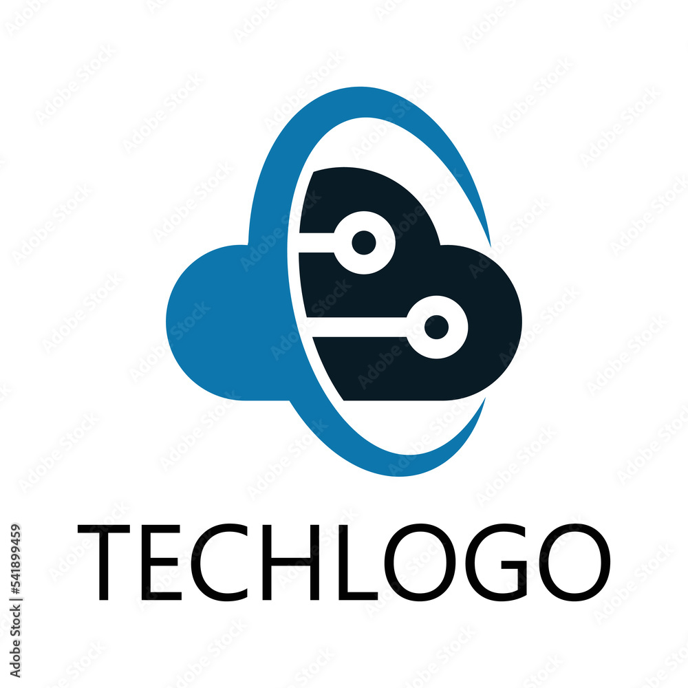 Obraz premium Simple corporate technology futuristic logo