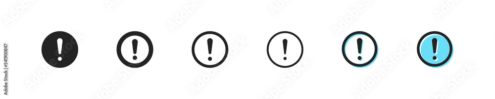 Attention icon. Vector exclamation symbol. Simple danger mark outline signs. Error web sign. Website risk button set. Alert icon. Stop, beware, information, alarm, warning, signal flat icons. Attention icon. Vector exclamation symbol. Simple danger mark outline signs. Error web sign. Website risk button set. Alert icon. Stop, beware, information, alarm, warning, signal flat icons.
