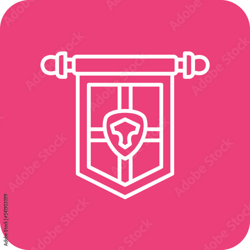 History Banner Line Round Corner Background Icon