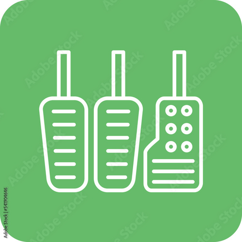 Pedals Line Round Corner Background Icon