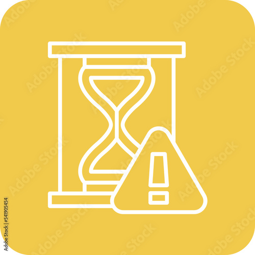 Procrastination Line Round Corner Background Icon