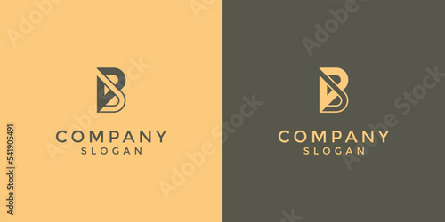 Modern and simple letter BJ or JB initial logo