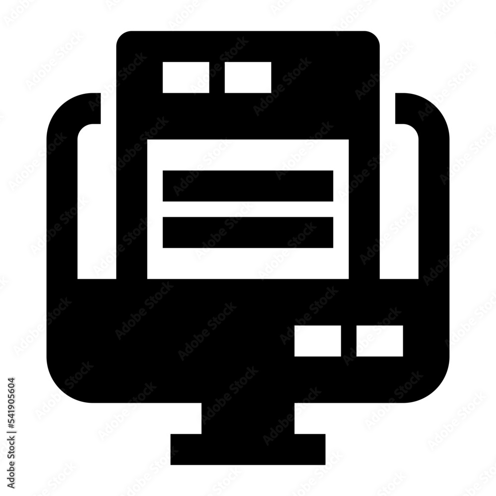 Icon Computer With Style Glyph Icon Computer With Style Glyph
