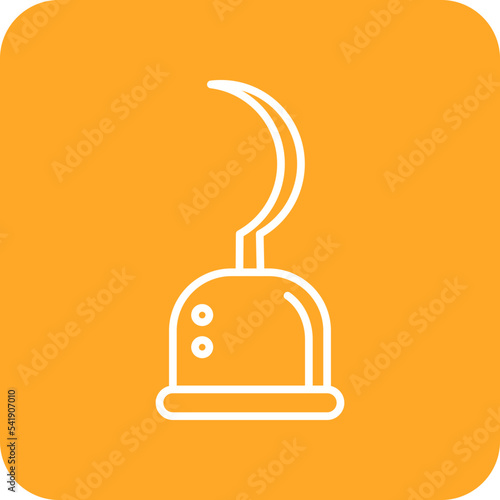 Pirate Hook Line Round Corner Background Icon