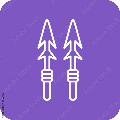 Harpoon Line Round Corner Background Icon