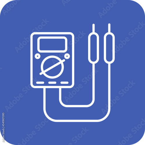 Multimeter Line Round Corner Background Icon