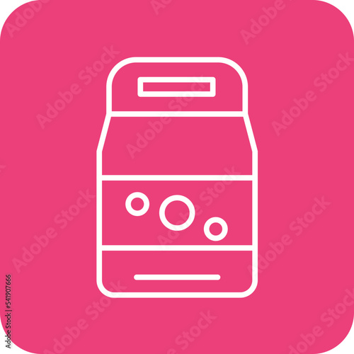 Detergent Line Round Corner Background Icon