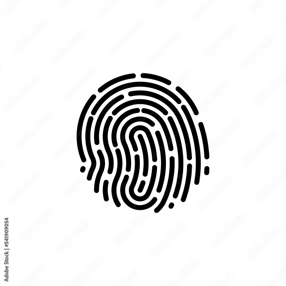 Fingerprint icons. Vector finger print touch ID illustration. Verification code Fingerprint icons. Vector finger print touch ID illustration. Verification code