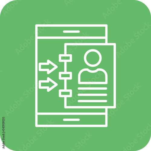 Phonebook Line Round Corner Background Icon