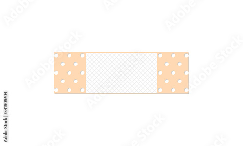 Medical plaster. First aid band plaster strip medical patch. Wound cross plastering band and porous bandage plasterers