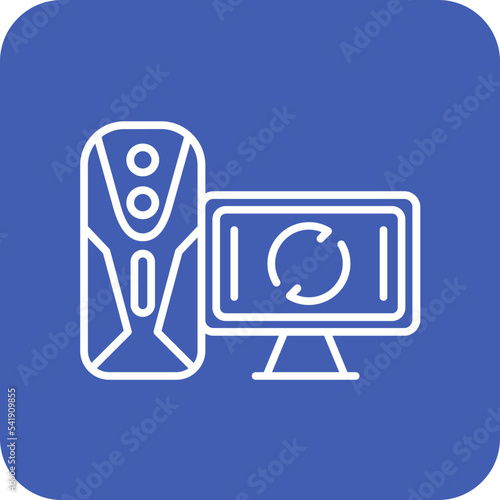 Lag Line Round Corner Background Icon