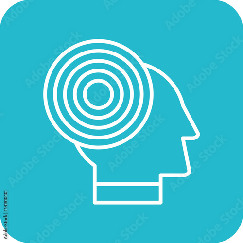 Singularity Line Round Corner Background Icon