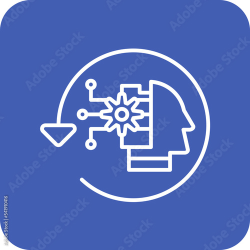 Reverse Engineering Line Round Corner Background Icon