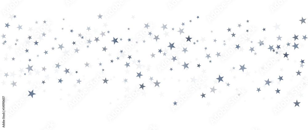 Silver stars vector background, sparkling Christmas confetti falling isolated on white. magic shining flying stars glitter backdrop, sparkle border Silver stars vector background, sparkling Christmas confetti falling isolated on white. magic shining flying stars glitter backdrop, sparkle border