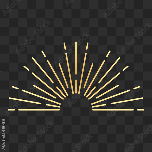 Circle sunburst. Radial sun shine stamp. Vector radial vintage explosion symbol