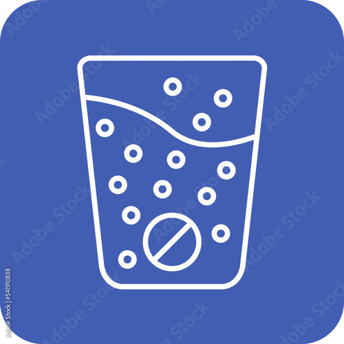Effervescent Line Round Corner Background Icon