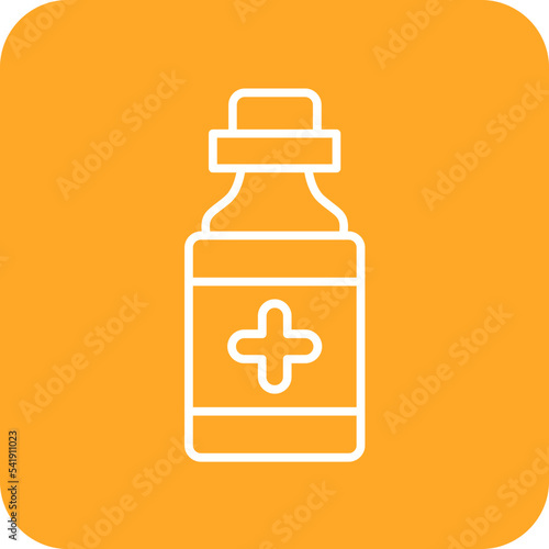 Syrup Line Round Corner Background Icon