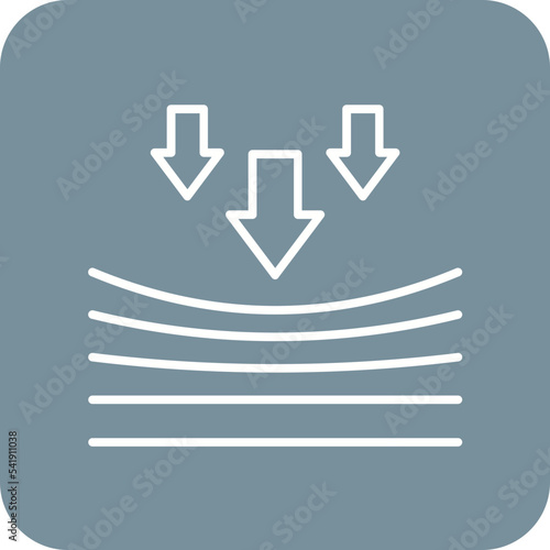 Resilience Line Round Corner Background Icon