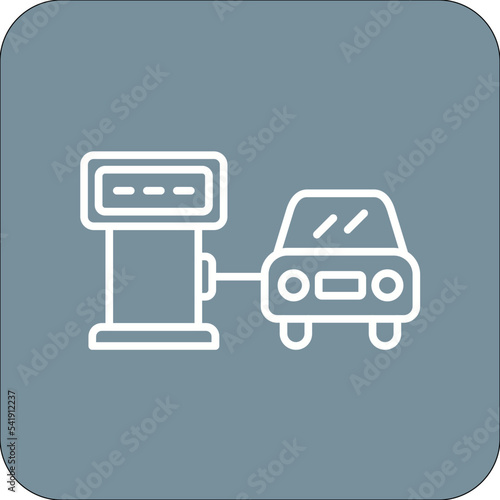 Refuel Line Round Corner Background Icon