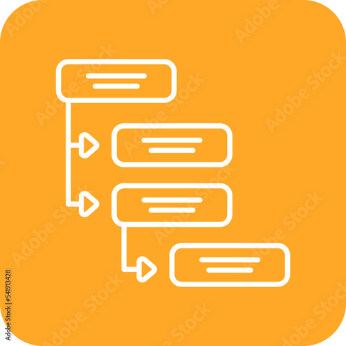 Dependencies Line Round Corner Background Icon