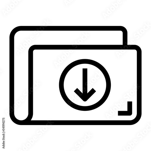 Icon Download With Style Outline