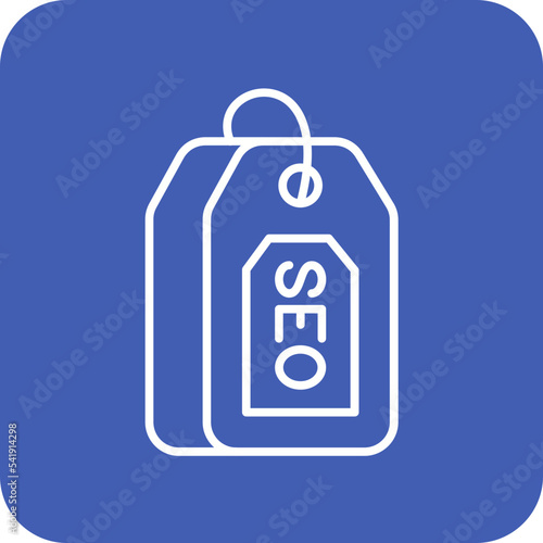 SEO Tag Line Round Corner Background Icon