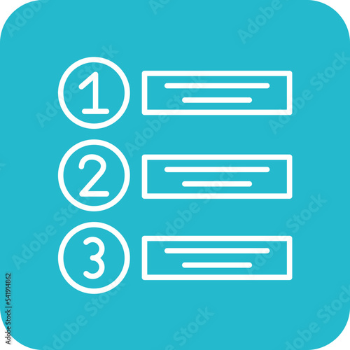 Prioritize Line Round Corner Background Icon