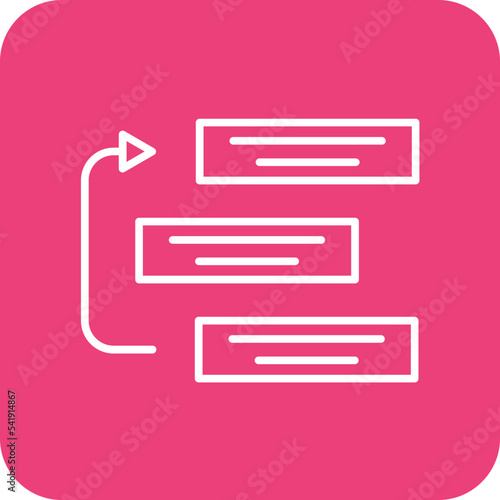 Backlog Line Round Corner Background Icon
