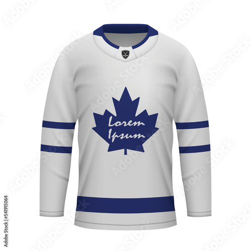 Realistic Ice Hockey away jersey Toronto, shirt template