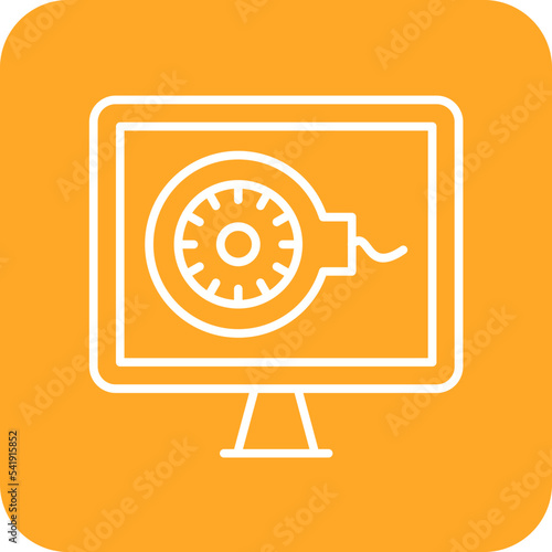 Timeout Line Round Corner Background Icon