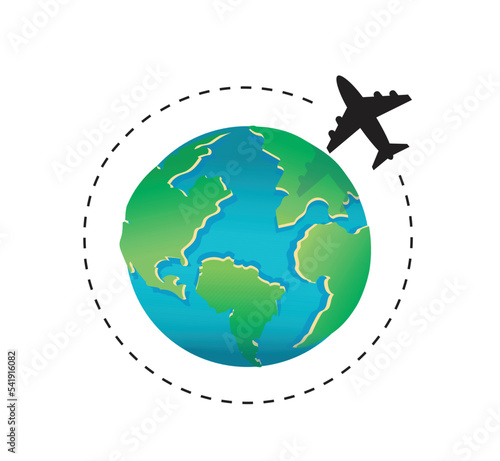 travel around the world icon symbol vector illustration