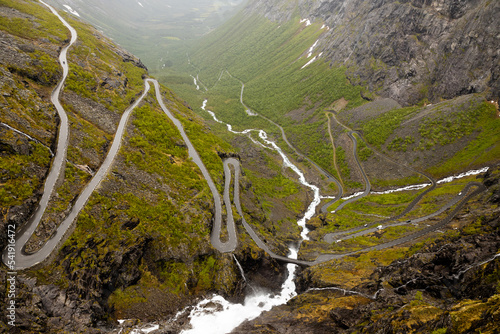 Trollstigen zic zac Mountain Road, Norway photo