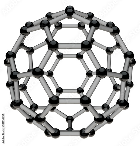 Fullerene model molecule. 3...