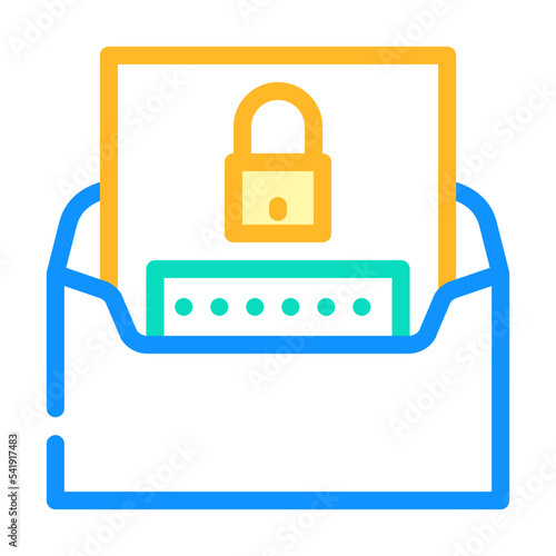 forgot password color icon vector. forgot password sign. isolated symbol illustration
